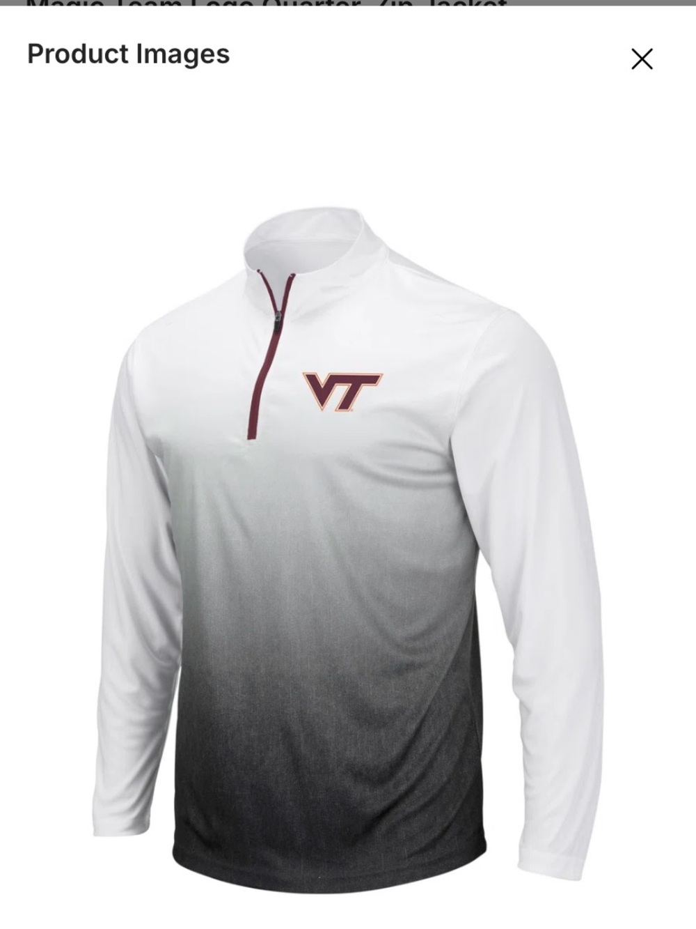 Men’s Virginia Tech Quarter-Zip Pullover XXL